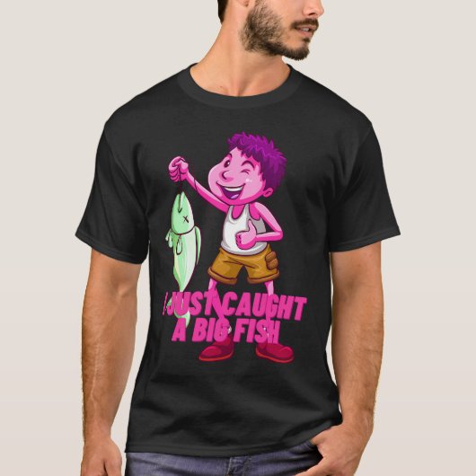 大きな魚を釣りました。 Tシャツ (正面)