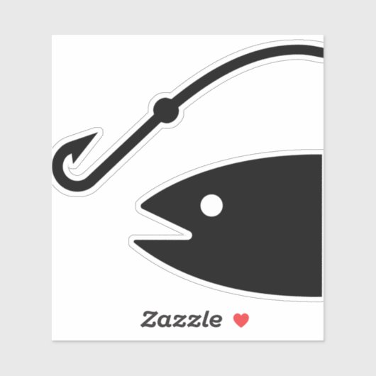 大きな魚釣り シール (シート)