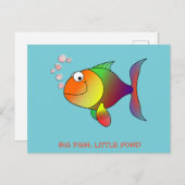 大きな魚、小さな池 - ポストカード (正面/裏面)