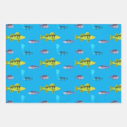 大きな魚、小さな魚 ラッピングペーパー ラッピングペーパーシート (正面)