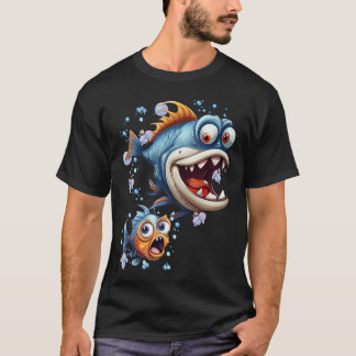 大きな魚、小さな魚、一方にとっては不運 Tシャツ