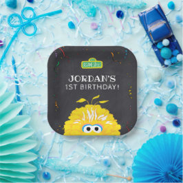大きな鳥の黒板コンフェティ誕生日 ペーパープレート