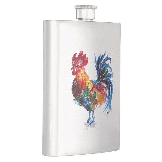 大きな鶏の水色 フラスク (右)