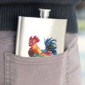 大きな鶏の水色 フラスク (インサイチュ)