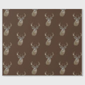 大きな鹿頭 ラッピングペーパー (フラット)