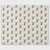 大きな鹿頭 ラッピングペーパー (フラット)