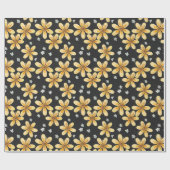 大きな黄色い花柄 ラッピングペーパー (フラット)