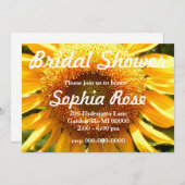 大きな黄色のひまわりフォトブライダルシャワー 招待状 (正面/裏面)