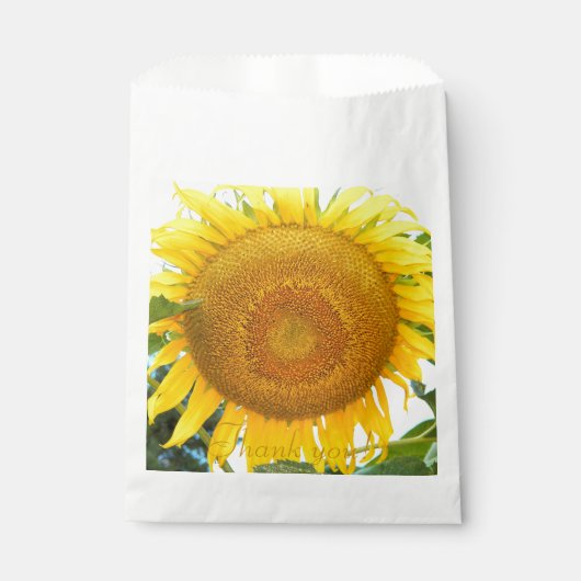 大きな黄色のひまわりフローラありがとう フェイバーバッグ (正面)