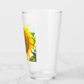 大きな黄色のひまわりフローラ タンブラーグラス (左)