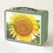 大きな黄色のひまわりフローラ メタルランチボックス (裏面)