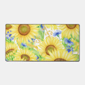 大きな黄色のひまわり模様 デスクマット (正面)