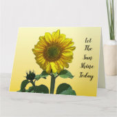 大きな黄色のひまわり カード (正面)
