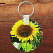 大きな黄色のひまわり キーホルダー (正面)