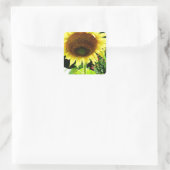 大きな黄色のひまわり スクエアシール (バッグ)