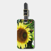 大きな黄色のひまわり ラゲッジタグ (正面縦)