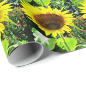 大きな黄色のひまわり ラッピングペーパー (ロールコーナー)