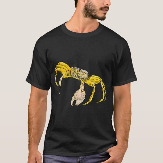 大きな黄色のカニ Tシャツ (正面)
