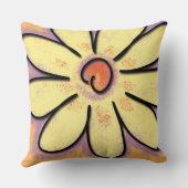 大きな黄色のデイジーの花 クッション (裏面)