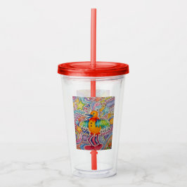 大きな黄色の鳥 アクリルタンブラー