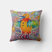 大きな黄色の鳥 クッション (裏面)