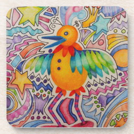 大きな黄色の鳥 コースター