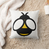 大きな黄色の黒い（昆虫）マルハナバチ クッション (ブランケット)
