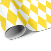 大きな黄金と白のハーレクイン ラッピングペーパー (ロールコーナー)