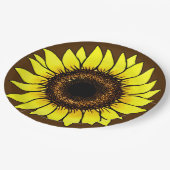 大きな黄金色のひまわり ペーパープレート (アングル)