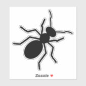 大きな黒いアリが這う シール (シート)