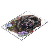 大きな黒いニューファンドランド犬 ノートブック (左側)