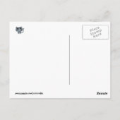 大きな黒い目をしたキュートなグレー猫 ポストカード (裏面)