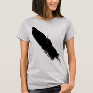 大きな黒い羽のシルエット Tシャツ
