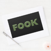 大きな黒い長方形のFookステッカー 長方形シール (封筒)