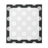大きな黒と灰色の点 ノートパッド (正面)