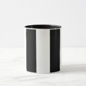 大きな黒と白のコーヒストライプのーマグ マグカップ (中央)
