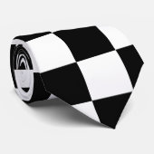 大きな黒と白市松模様に ネクタイ (ロール)