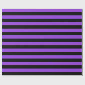 大きな黒と紫のストライプ紙 ラッピングペーパー (フラット)