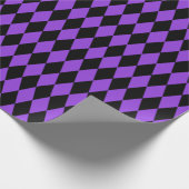 大きな黒と紫のハーレキンラッピング紙 ラッピングペーパー (角)