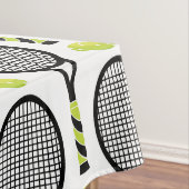 🎾大きな黒と緑のテニス🎾白 テーブルクロス (インサイチュ)