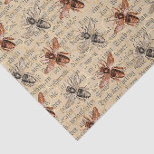 大きな黒と銅ミツバチ 薄葉紙 (詳細)