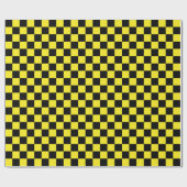 大きな黒と黄色のチェックのラッピング紙 ラッピングペーパー (フラット)