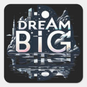 大きな黒を夢見る スクエアシール (正面)