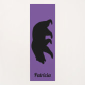 大きな黒カスタムい熊のシルエットのヨガマット ヨガマット (正面)