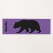 大きな黒カスタムい熊のシルエットのヨガマット ヨガマット (正面(横))