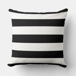 大きな黒ストライプ色 クッション