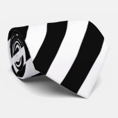 大きな黒ストライプ色 ネクタイ (ロール)