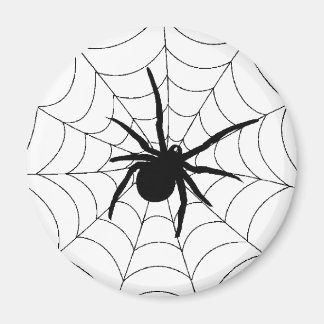 大きな黒スパイダーハロウィンスパイダーウェブデザイン マグネット