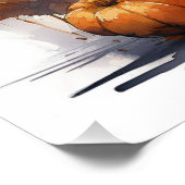 大きな黒帽子をかぶったかわいい黒猫 ポスター (コーナー)