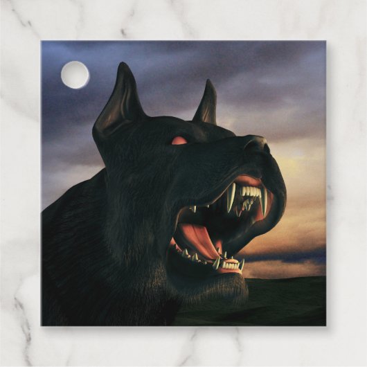 大きな黒犬 フェイバータグ (正面)